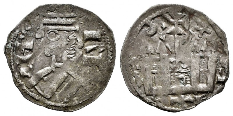 Kingdom of Castille and Leon. Alfonso VIII (1158-1214). Denarius. (Bautista-322)...