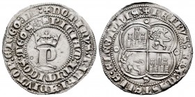 Kingdom of Castille and Leon. Pedro I (1350-1368). 1 real. Sevilla. (Bautista-528.5). Anv.: Crowned P, arround DOMINVS: MICHI: DIVTOR: ET: EGO: DISPIC...