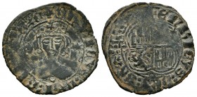 Kingdom of Castille and Leon. Enrique II (1368-1379). Real de vellon. Without mint mark. (Bautista-589 var). Rev.: + ENRICVS : DEI : GRA : .... Ve. 2,...
