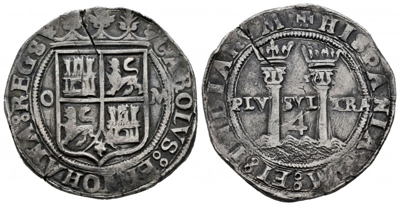 Charles-Joanna (1504-1555). 4 reales. México. O - M. (Cal-139). Ag. 13,39 g. Pla...