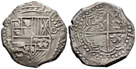 Philip III (1598-1621). 8 reales. (1618-1621). Potosí. T. (Cal-tipo 165). Ag. 26,33 g. Lions and castles. Scarce. VF. Est...180,00. /// SPANISH DESCRI...