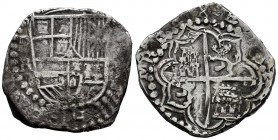 Philip III (1598-1621). 8 reales. Potosí. R. (Cal-912/3). Ag. 26,39 g. Value not visible. Almost VF. Est...150,00. /// SPANISH DESCRIPTION: Felipe III...