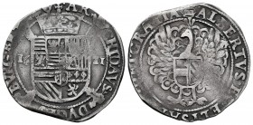 Albert and Elizabeth (1598-1621). Escalin. 1621. Antwerpen. (Vti-232). Ag. 5,15 g. VF. Est...40,00. /// SPANISH DESCRIPTION: Alberto e Isabel (1598-16...