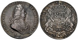 Philip V (1700-1746). 1 ducaton. 1703. Antwerpen. (Vti-85). (Vanhoudt-737.AN). Ag. 32,62 g. Nice patina. Rare. Traces of welding on reverse. Choice VF...