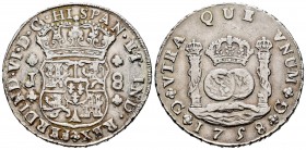 Ferdinand VI (1746-1759). 8 reales. 1758. Guatemala. J. (Cal-436). Ag. 26,88 g. Traces of soldering. Scarce. VF. Est...320,00. /// SPANISH DESCRIPTION...