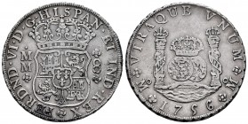 Ferdinand VI (1746-1759). 8 reales. 1756. México. MM. (Cal-491). Ag. 26,82 g. Choice VF. Est...200,00. /// SPANISH DESCRIPTION: Fernando VI (1746-1759...