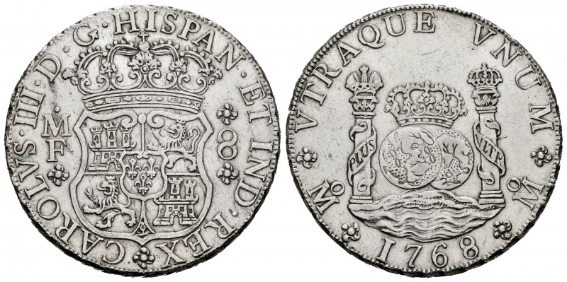 Charles III (1759-1788). 8 reales. 1768. México. MF. (Cal-1094). Ag. 26,93 g. De...