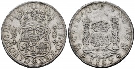 Charles III (1759-1788). 8 reales. 1769. México. MF. (Cal-1095). Ag. 26,92 g. Choice VF. Est...250,00. /// SPANISH DESCRIPTION: Carlos III (1759-1788)...