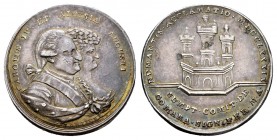 Charles IV (1788-1808). "Proclamation" medal. 1789. Soria. (H-102). Ag. 3,48 g. Struck at Platería Martínez in Madrid (Platerías Martínez was a Madrid...