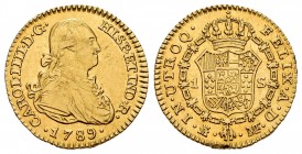 Charles IV (1788-1808). 1 escudo. 1789. Madrid. MF. (Cal-1106). Au. 3,31 g. Minor scratch on the edge. Choice VF. Est...150,00. /// SPANISH DESCRIPTIO...