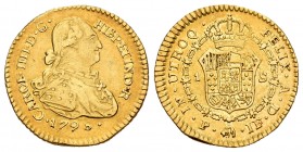 Charles IV (1788-1808). 1 escudo. 1798. Popayán. JF. (Cal-1156). Au. 3,28 g. Scarce. VF/Choice VF. Est...180,00. /// SPANISH DESCRIPTION: Carlos IV (1...