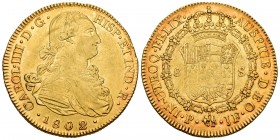 Charles IV (1788-1808). 8 escudos. 1802. Popayán. JF. (Cal-1676). Au. 27,01 g. Minor hairlines. With some original luster remaining. VF. Est...1200,00...