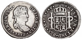 Ferdinand VII (1808-1833). 1 real. 1812. Lima. JP. (Cal 2008-1131). Ag. 3,06 g. Almost VF. Est...45,00. /// SPANISH DESCRIPTION: Fernando VII (1808-18...