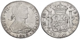Ferdinand VII (1808-1833). 8 reales. 1810. Lima. JP. (Cal-1241). Ag. 27,08 g. Indigenous bust. Almost VF. Est...150,00. /// SPANISH DESCRIPTION: Ferna...