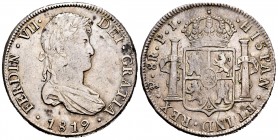 Ferdinand VII (1808-1833). 8 reales. 1819. Potosí. PJ. (Cal-1383). Ag. 26,89 g. VF. Est...50,00. /// SPANISH DESCRIPTION: Fernando VII (1808-1833). 8 ...