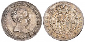 Elizabeth II (1833-1868). 4 reales. 1848. Madrid. CL. (Cal-453). Ag. 5,25 g. Almost XF/XF. Est...150,00. /// SPANISH DESCRIPTION: Isabel II (1833-1868...
