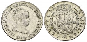 Elizabeth II (1833-1868). 4 reales. 1839. Sevilla. RD. (Cal-477). Ag. 6,01 g. Minor nick on edge. Choice VF/Almost XF. Est...150,00. /// SPANISH DESCR...