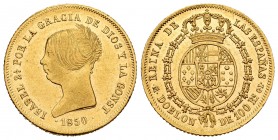 Elizabeth II (1833-1868). Doblon of 100 reales. 1850. Madrid. CL. (Cal-757). Au. 8,16 g. Almost XF/XF. Est...350,00. /// SPANISH DESCRIPTION: Isabel I...
