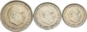 Spanish State (1936-1975). 1957. Barcelona. BA. Complete series of 3 values. 1st Latin American Numismatics Exposition. VF. Est...75,00. /// SPANISH D...