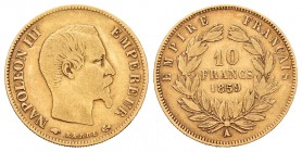 France. Napoleon III. 10 francs. 1859. Paris. A. (Km-784.3). (Fried-576a). Au. 3,17 g. Choice F. Est...120,00. /// SPANISH DESCRIPTION: Francia. Napol...
