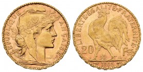 France. 20 francs. 1905. (Km-596). (Fried-847). (Gad-1064). Au. 6,47 g. AU/XF. Est...250,00. /// SPANISH DESCRIPTION: Francia. III República. 20 franc...
