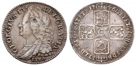 United Kingdom. George II. 6 pence. 1746. LIMA below the bust. (Km-582.3). Ag. 2,97 g. VF. Est...80,00. /// SPANISH DESCRIPTION: Gran Bretaña. George ...