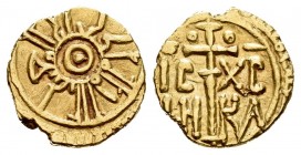 Italy. Ruggero II. Gold tari. (1130-1154). (Fried-877). Au. 1,05 g. Almost XF. Est...150,00. /// SPANISH DESCRIPTION: Italia. Ruggero II. Tari de oro....