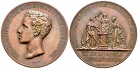 Alfonso XIII (1886-1931). "Proclamation" medal. 1902. (H-4). Ae. 83,35 g. Scarce. Choice VF/Almost XF. Est...75,00. /// SPANISH DESCRIPTION: Alfonso X...