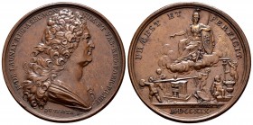 France. Medal. Before 1900. Anv.: Bust to right, therefore circumscription. Rev.: Throning Pallas on clouds over mint, therefore circumscription. Ae. ...