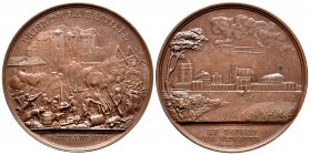 France. Medal. 1844. Ae. 42,01 g. Toma de la Bastilla de 1789. Grabador: Rogat. 42 mm. AU. Est...110,00. /// SPANISH DESCRIPTION: Francia. Medalla. 18...