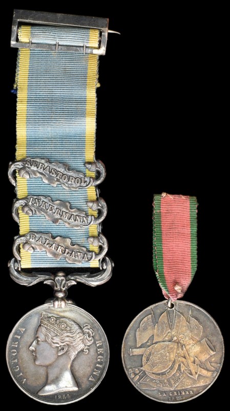 *A Crimean War ‘Heavy Brigade’ Pair awarded to Private John Bell, 4th (Royal Iri...