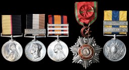 *The Campaign Group of Five awarded to Captain Osmond Donald Blunt, Connaught Rangers, who served in the Sudan during the Dongola Expedition of 1896 a...