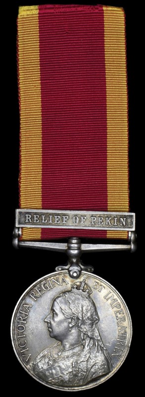*China, 1900, single clasp, Relief of Pekin (701 Sowar Mohammad Khan 1st Bl. Lcr...