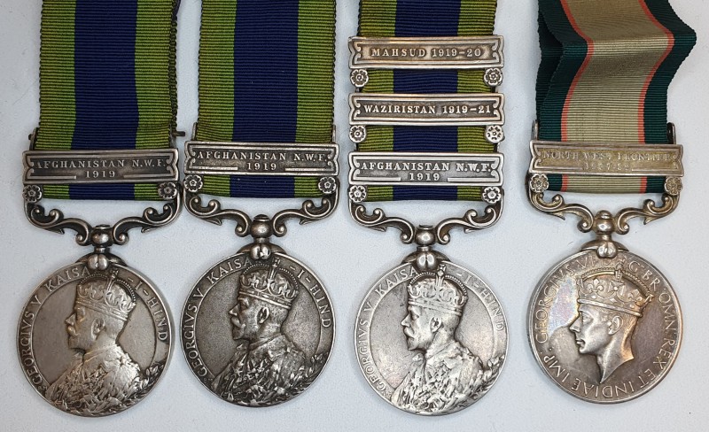 India General Service, 1908-35 (3), Single clasp Afghanistan N.W.F. 1919(2- 111 ...