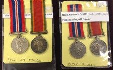 A South African Second World War Group of Four and Pairs (2): (i) Private Richard Daniel van der Heer, Durban Light Infantry, who was taken prisoner a...
