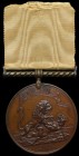 *Honourable East India Company’s Medal for Seringapatam, 1799, in bronze, Soho Mint, fitted with scrolling bronze straight bar suspension, with length...