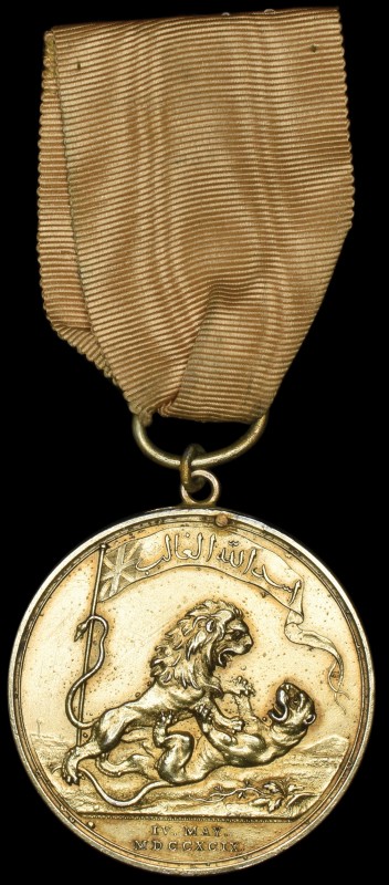 Honourable East India Company’s Medal for Seringapatam, 1799, in silver-gilt, So...
