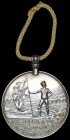 *Honourable East India Company’s Medal for Egypt, 1801, in silver, fitted with silver ‘post’ suspension, 49mm width, with a small length of old cord, ...