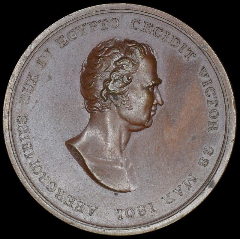 Highland Society’s Medal for Egypt, 1801, in bronze, the edge with engraved Gael...