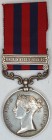 India General Service, 1849-95, single clasp Kachin Hills 1892-93 (later impressed Great War style 2547 Pte. T. Akers. York. R.), edge bruise very fin...