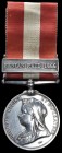 Canada General Service, 1866-70, single clasp, Fenian Raid 1866 (No.1288, Pte. H. Hughes, 17th Foot.), officially re-impressed in Canadian style lette...