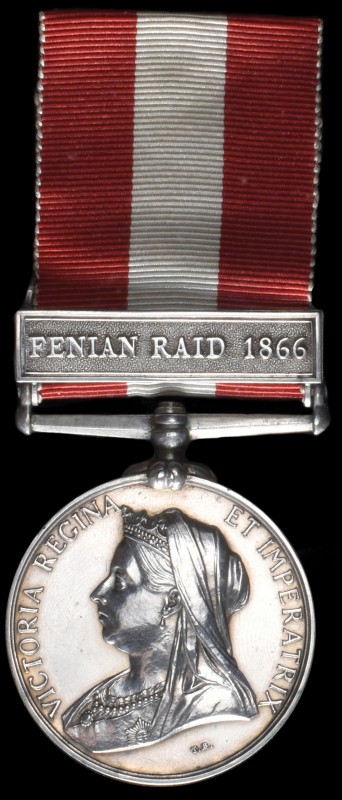*Canada General Service, 1866-70, single clasp, Fenian Raid 1866 (1639 Pte W. J....
