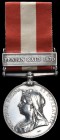 Canada General Service, 1866-70, single clasps, Fenian Raid 1870 (Pte. G. Leclaire 51st. Bn.), impressed in Canadian style lettering, good very fine. ...