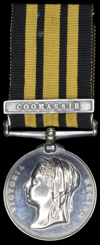 *Ashantee, 1873-74, single clasp, Coomassie (W. Baker, A.B, H.M.S, Amethyst, 73-...