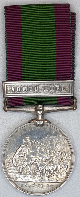 Afghanistan, 1878-80, single clasp Ahmed Khel (1035 Pte. W. Woodman 59th Foot), ...