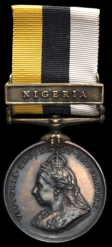 *Royal Niger Company’s Medal, 1886-97, in bronze, single clasp, Nigeria, edge of...