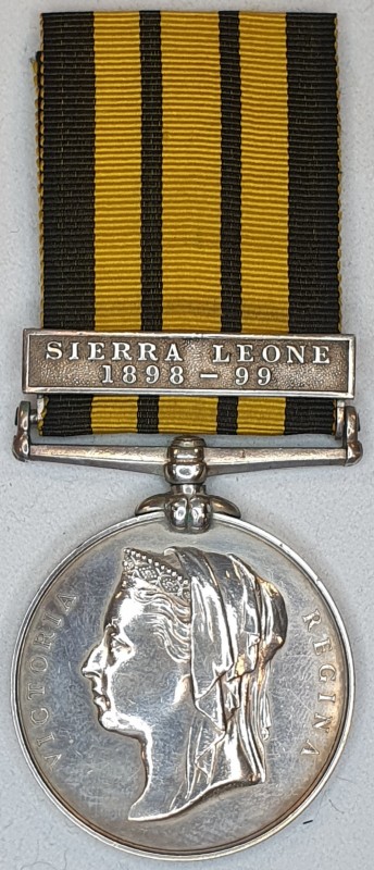 East and West Africa, 1887-1900, in silver, single clasp, Sierra Leone 1898-99 (...