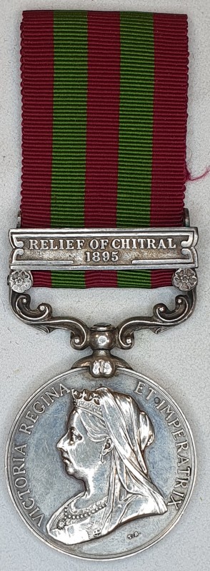 India General Service, 1895-1902, single clasp Relief of Chitral 1895 (engraved ...