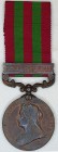 India General Service, 1895-1902, single clasp Relief of Chitral 1895, in bronze (38 Muleteer Chinna Thambee Comst. Traspt. Dept. Madras), very fine
...
