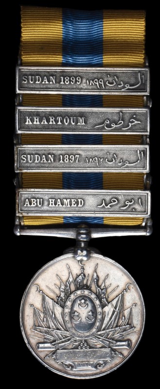 Khedive’s Sudan, 1896-1908, 4 clasps, Abu Hamed, Sudan 1897, Khartoum, Sudan 189...